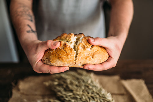 Fresh Loaf of Sourdough bread from the oven