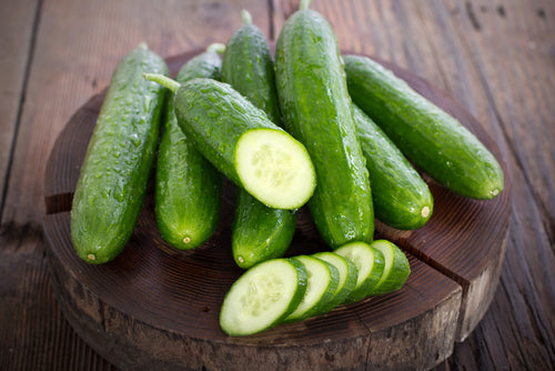 Cut cucumber