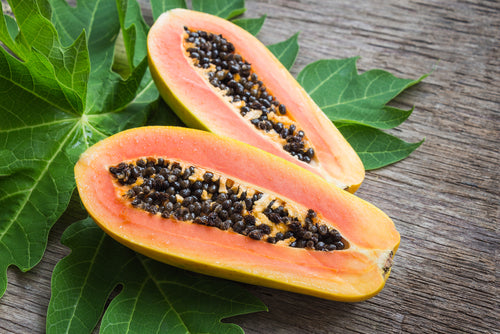 Sliced papaya